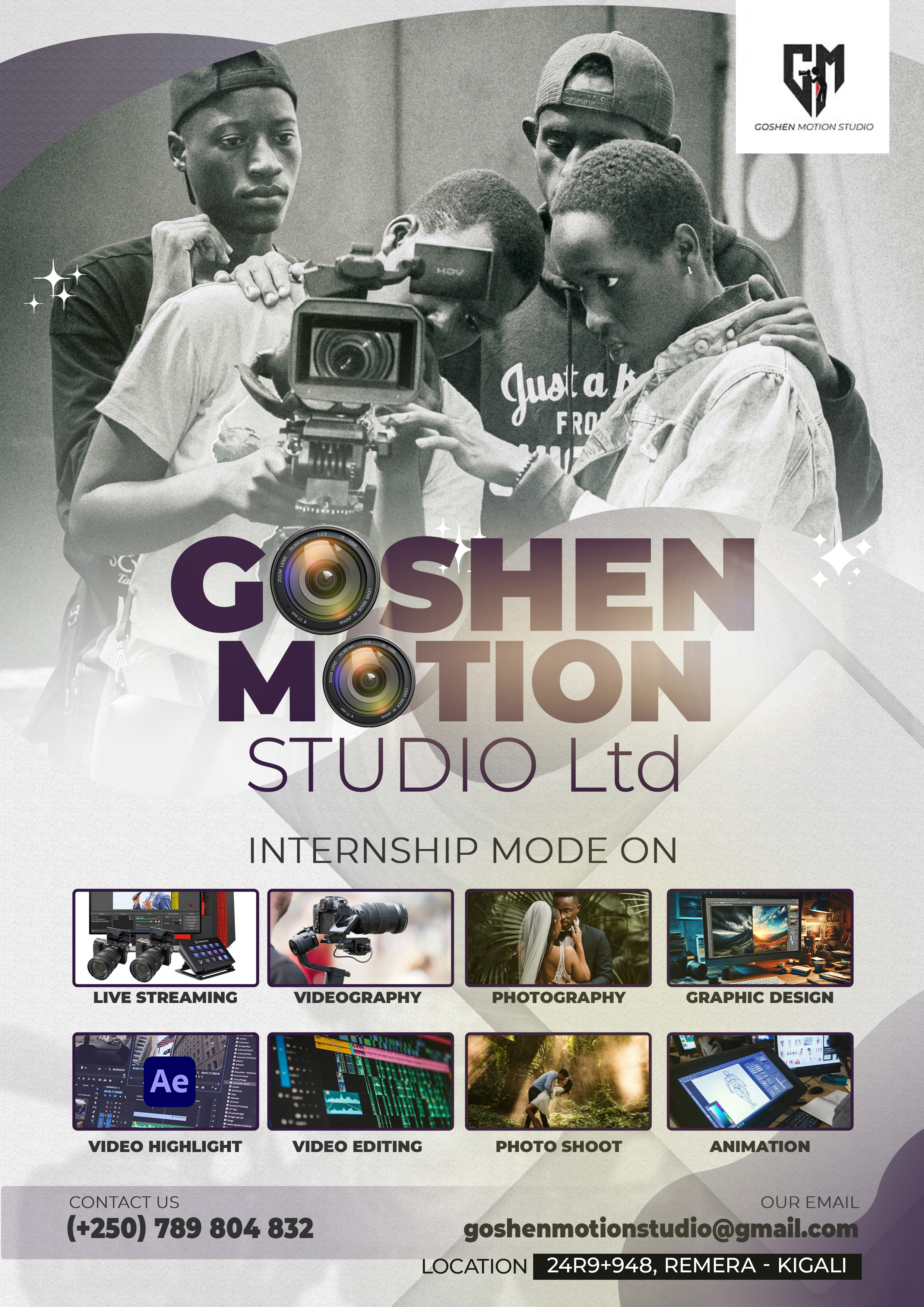 Goshen Motion Studio team group photo Kigali Rwanda