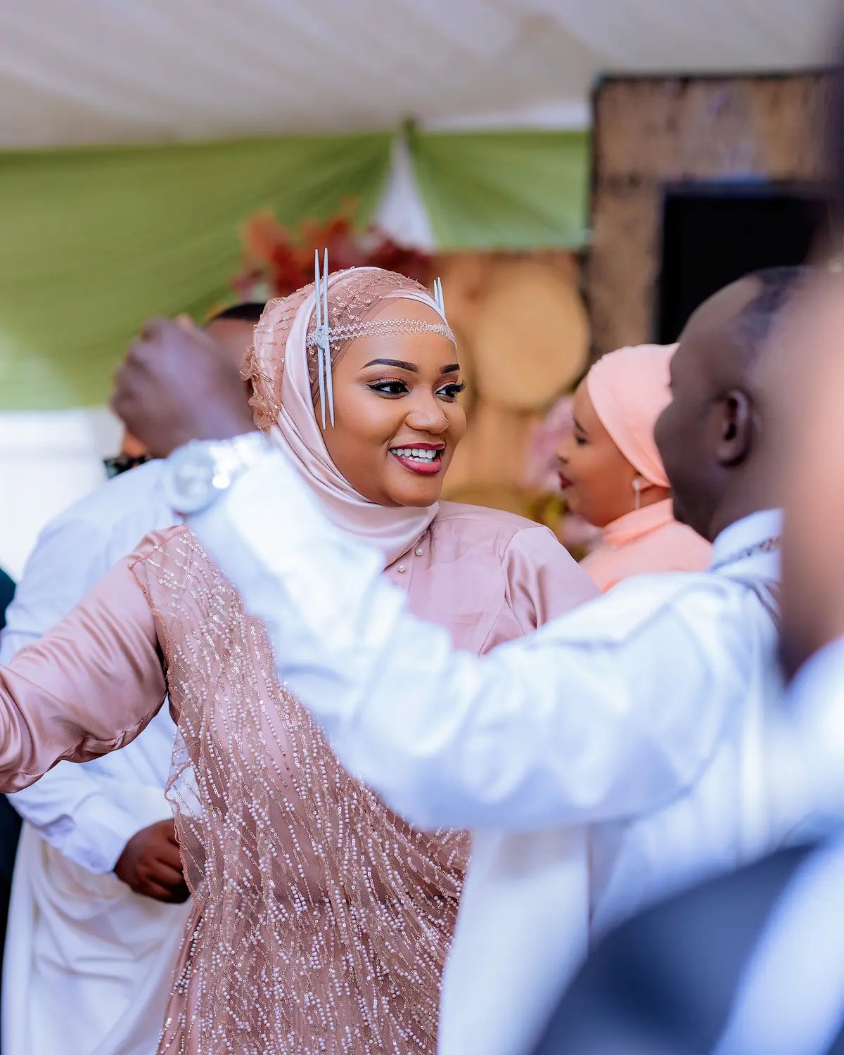 Traditional Rwandan celebration with bride dancing - cultural event coverage Kigali